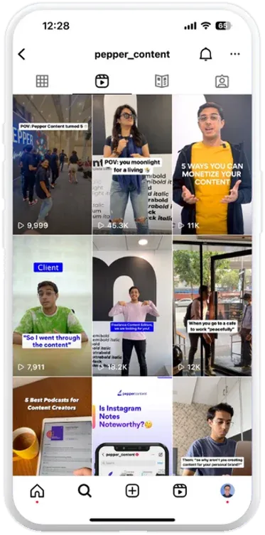 Pepper Content Instagram feed