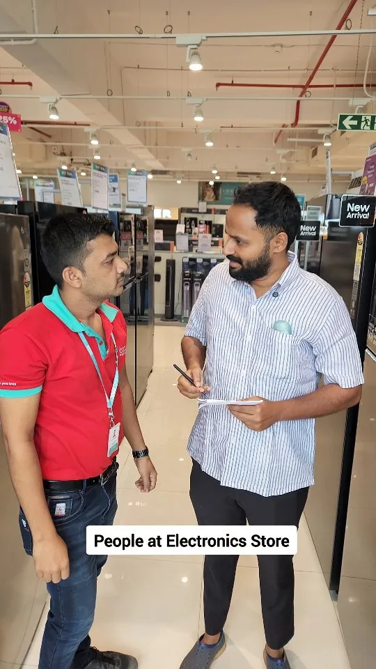 Croma Reel · People at electronics store